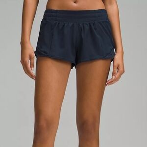 Lululemon True Navy Hotty Hot shorts